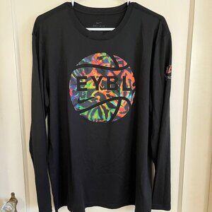 Nike Eybl Basketball Dri-Fit Black Long Sleeve Top_Size XL